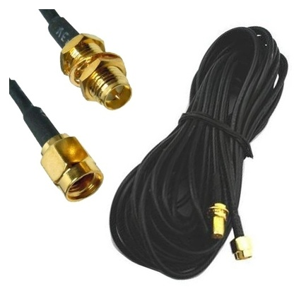 5M RP SMA Male to Female Extender Coax Cable for WiFi Router/Aerial/Antenna 