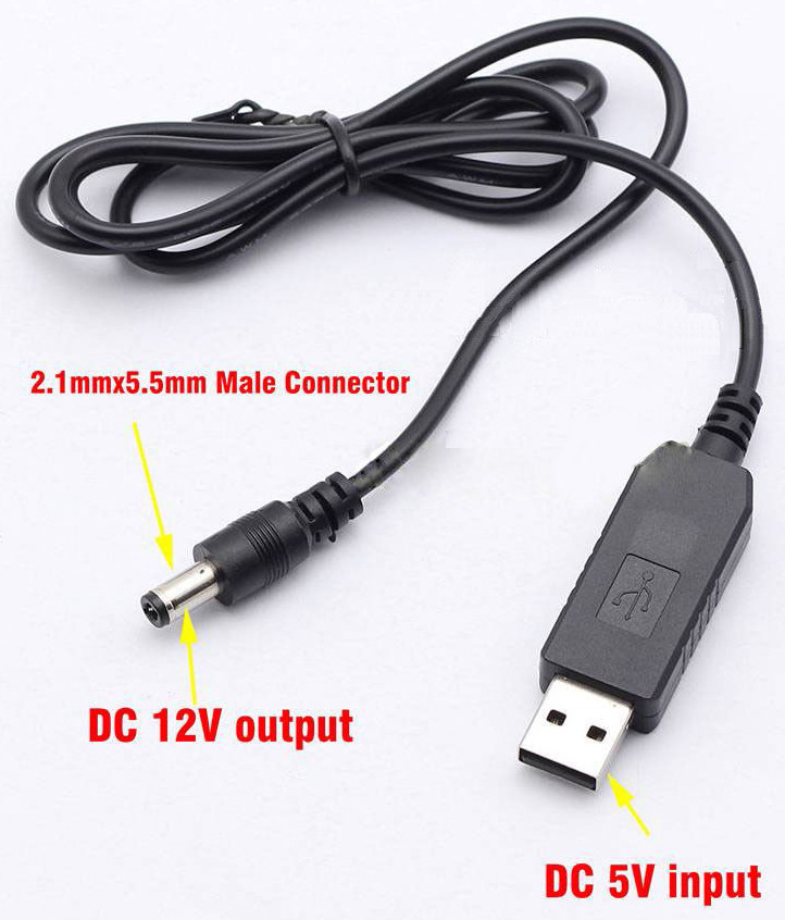 USB DC 5V to DC 12V Step up Cable Module Converter 2.1x5.5mm Male Connector  750mA Diy Electronic - AliExpress