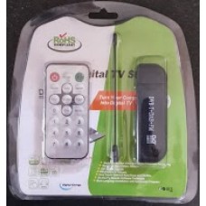 RTL2832U R820T DVB-T DAB FM USB Digital TV Dongle (SDR Frequency 24 - 1766 MHz)