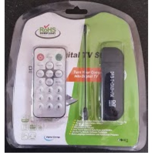 TV Stick USB con antena remota para DVB-T2/DVB-T2/FM/DAB, receptor de TV