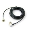 Black Car Antenna mount RB-400 with PL259 and SO239 connector  (4M cable)