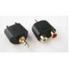  3.5mm one point second 2rca dual rca computer amplifier speaker wire audio adapter  