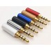 3.5mm Audio Plug with Belt Clip Gold-plated 3Pole / 4Pole Male Adapter Earphone Plugs Connector