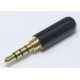 3.5mm Audio Plug with Belt Clip Gold-plated 3Pole / 4Pole Male Adapter Earphone Plugs Connector