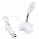 White Mini Stand Desktop USB Microphone 360 Degree Mic for Desktop PC Laptop Computer