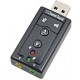 Professional USB sound Card 7.1 Channel Sound Microphone Headset Audio Adapter For Laptop PC External USB Sound Card