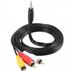 1M 3.5mm Jack Plug Male to 3 RCA Adapter High Quality 3.5 to RCA Male Audio Video AV Cable Wire Cord