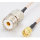 14CM RF coaxial pigtail cable UHF SO239 SO-239 female to SMA male RG316