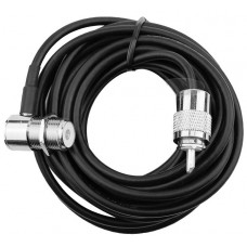 4M 50Ohm Coaxial cable with SO239 Antenna connector and PL259 Radio connector