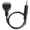 3.5mm TRRS Stereo 4 Pole Gold Plated Male Plug to 4Pin AV Screw Audio Video Shield 30cm Balun Terminal Connector Adapter Cable
