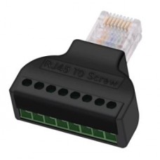 RJ45 to Screw Terminals 8pins AV Balun Adapter RJ45 Internet Male Plug  