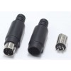 8 Pin Mini DIN Jack Male plug Connector Plastic Handle Cables Soldering
