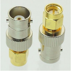 Adapter BNC female jack to SMA male plug RF connector straight