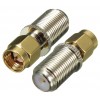 F Female Jack to SMA Male Plug Straight RF Coaxial Adapter