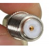 F Female Jack to SMA Male Plug Straight RF Coaxial Adapter