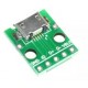 Micro USB to DIP Adapter 5pin female connector B type pcb converter
