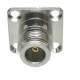 Connector N female jack 4-hole 25.4mm flange solder panel mount straight RF Coaxial Adapter