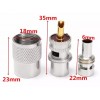 PL259 Male (Male UHF ) connector for RG8, RG213, LMR400, RG58