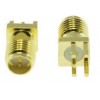 Connector SMA male jack solder PCB mount partial foot straight 5.08mm 