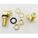 Gold Copper Long SMA Adapter PCB Mount SMA Female Jack Right Angle Coaxial RF SMA Connector