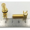 Gold Copper Long SMA Adapter PCB Mount SMA Female Jack Right Angle Coaxial RF SMA Connector