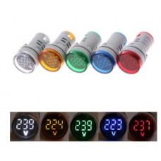 22mm LED Digital Display Gauge Volt Voltage Meter Indicator Signal Lamp Voltmeter