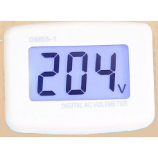 LCD Digital Voltmeter 80-300V AC EURO 2 Round Plug