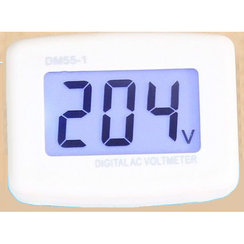 Blue LCD Digital Voltmeter AC 80-300V Voltage Test Euro Round Plug 110V 220V 