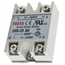 Solid State Relay Module SSR-25DA Output Switching 25A / 250V 24-380VAC Control Input DC 3-32V