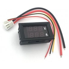 0.28″ 5 Wires Red Led Digital Dual DC 100V 100A Voltmeter Ammeter Without Shunt