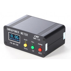 1.8MHz-50MHz 0.5W-120W SWR HF Standing Wave Meter SWR and Power Meter + Battery + OLED