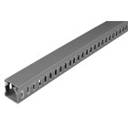 Grey Slotted Narrow Trunking 25 x 25mm x 2m
