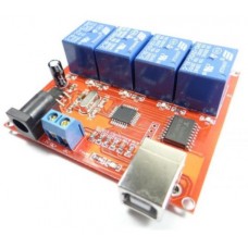 USB Relay 4 Channel Programmable Computer Control. Windows and Linux drivers