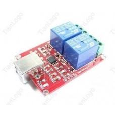 USB Relay 2 Channel Programmable Computer Control. Windows and Linux drivers